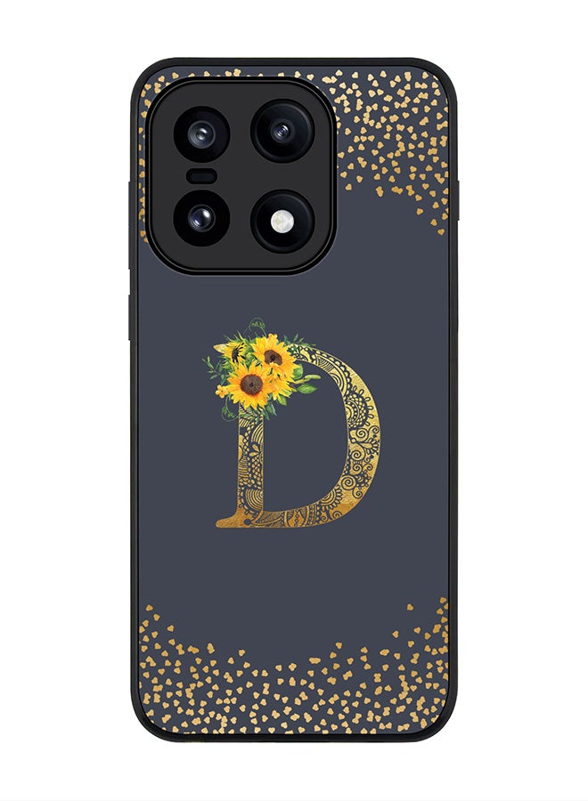 Stylizedd For OnePlus 15 Case,Slim fit Camera Protection, Shockproof Thin Phone cover  - Custom Floral Monogram - D  (Grey ) - Image 1
